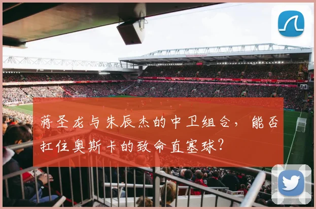 蒋圣龙与朱辰杰的中卫组合，能否扛住奥斯卡的致命直塞球？
